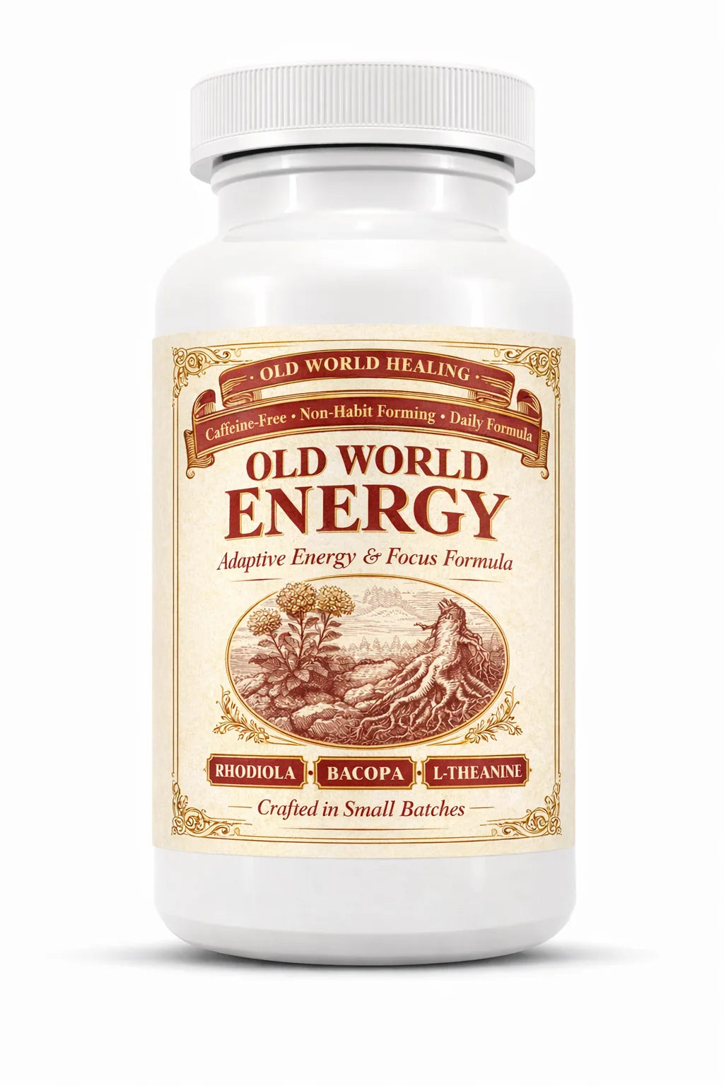 Old World Energy: hero bottle