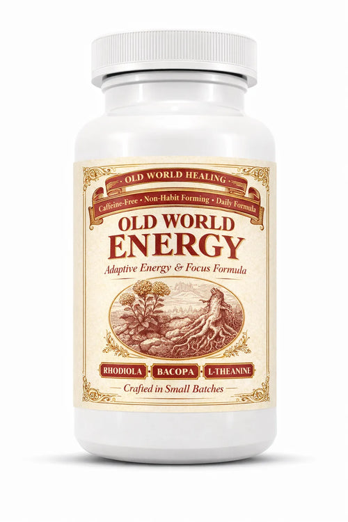 Old World Energy: hero bottle