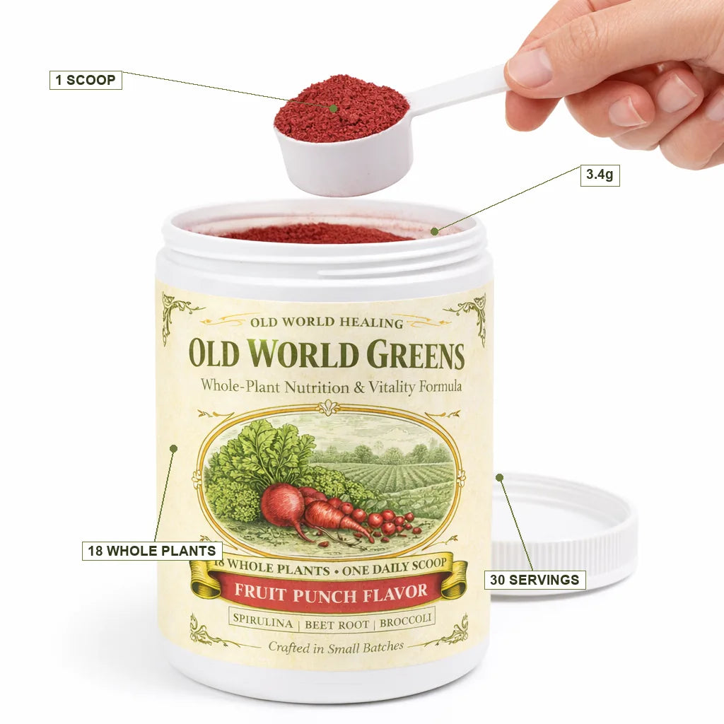 Old World Greens: scoop macro