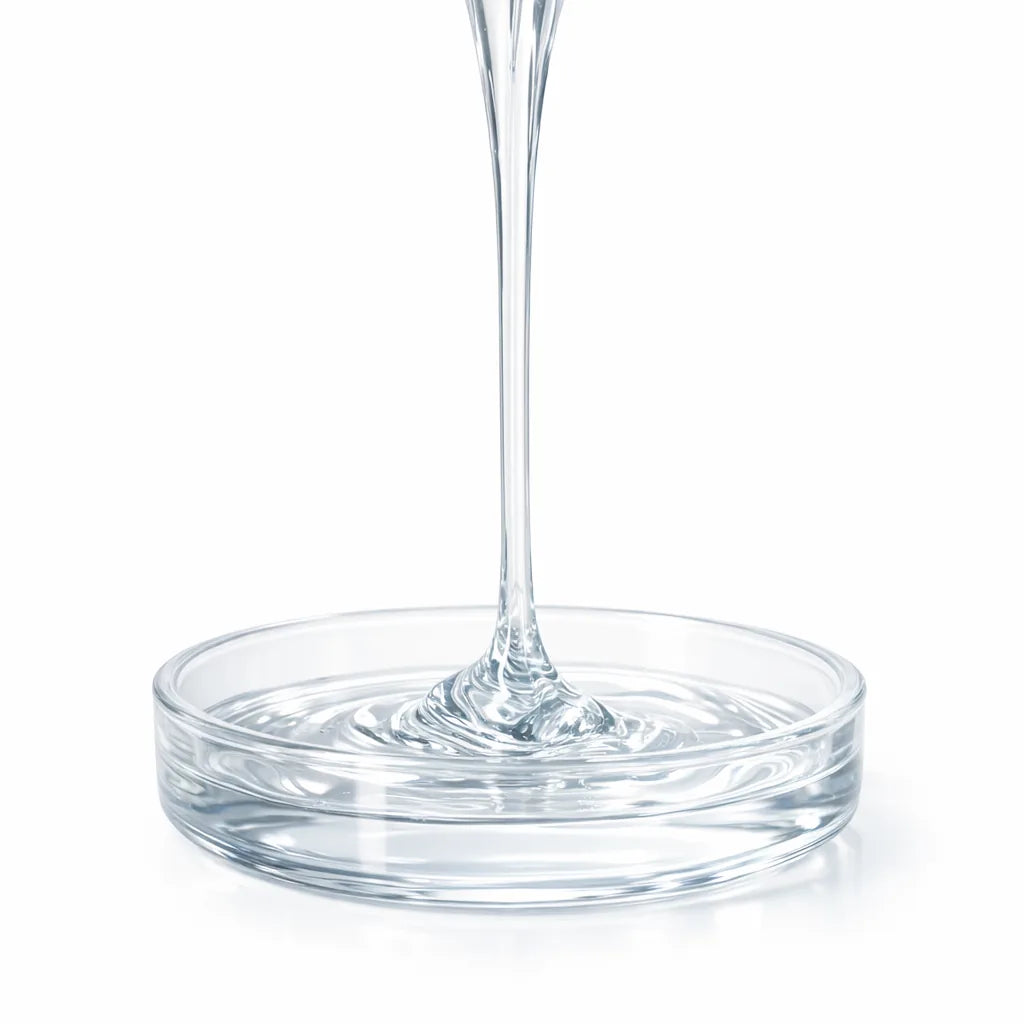 Plant glycerin pouring into a glass dish