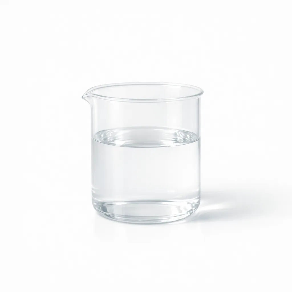 Clear water in a glass beaker