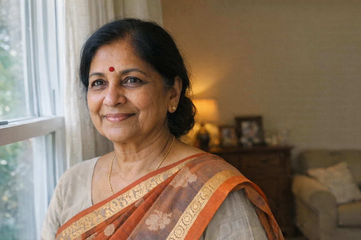 A candid at-home portrait