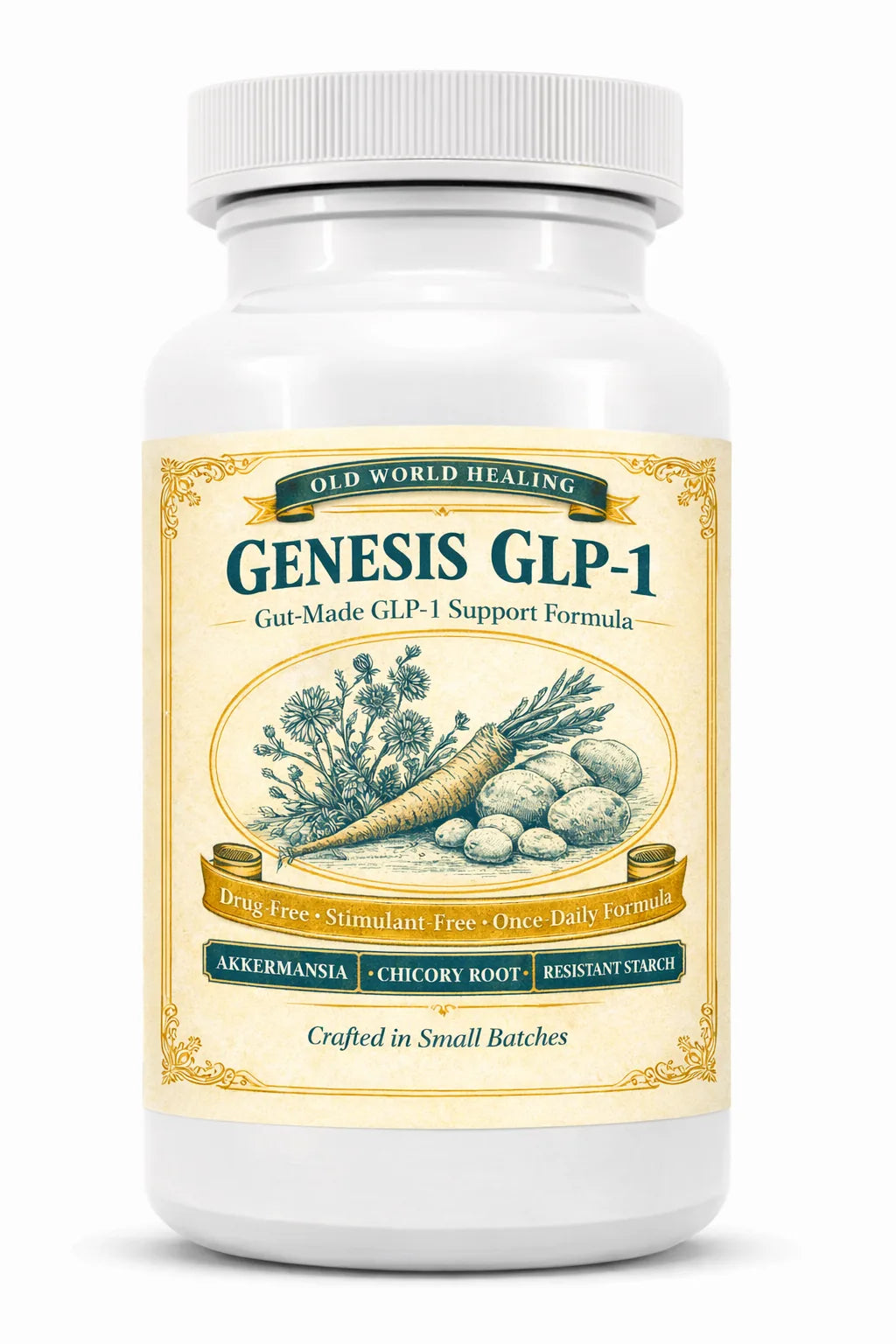 Genesis GLP-1 bottle, front label