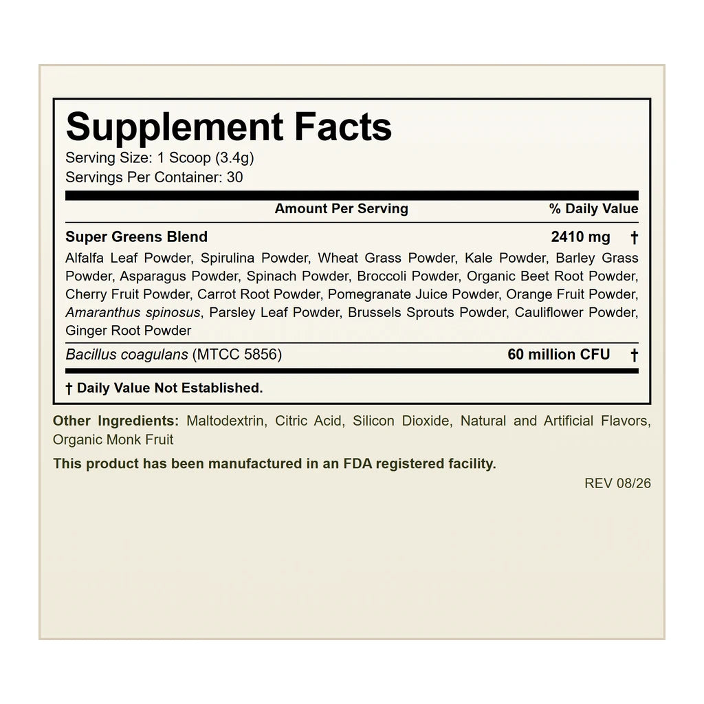 Supplement Facts panel