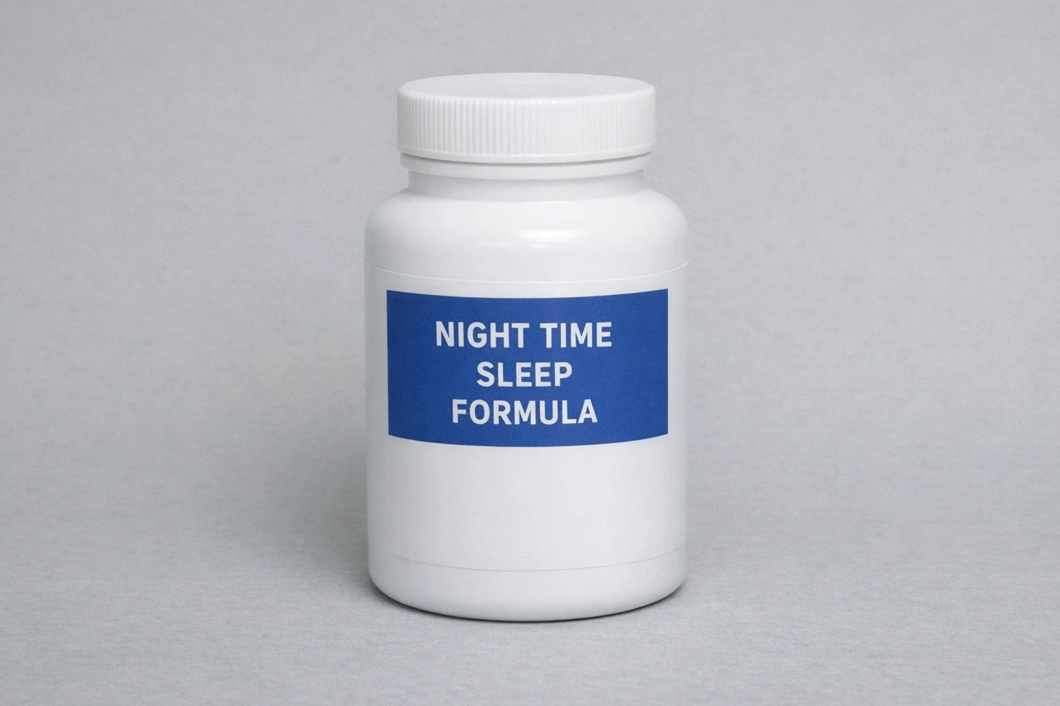 A generic night time sleep formula bottle