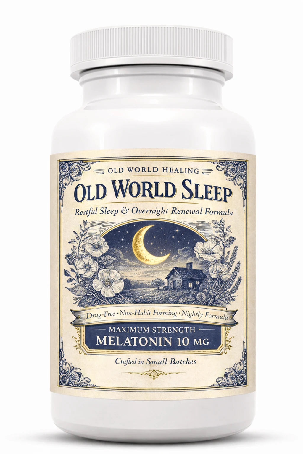 Old World Sleep bottle, maximum strength melatonin 10 mg
