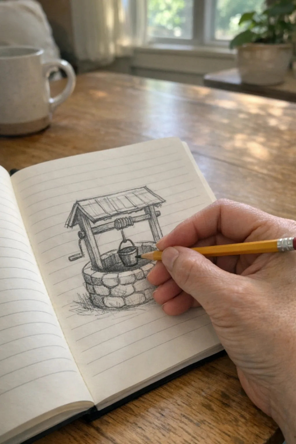 The well, drawn
